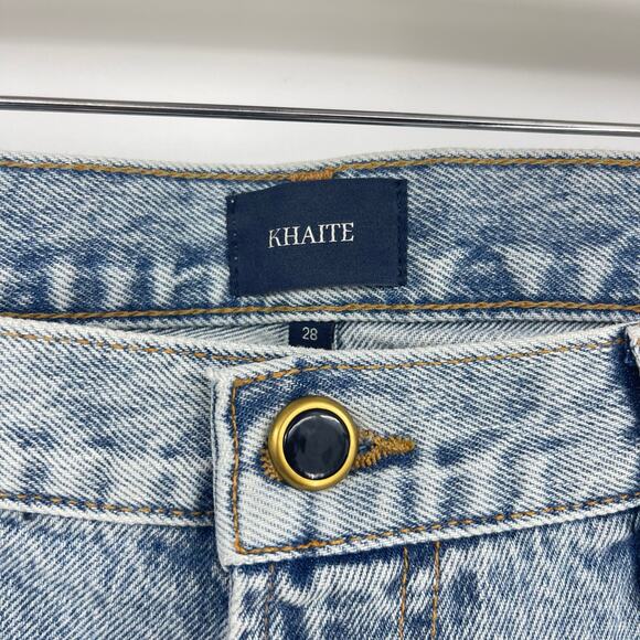 KHAITE | NWT Kyle Low-Rise Straight-Leg Jeans Santa Fe Light Wash 28 - Picture 4 of 12
